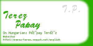 terez papay business card